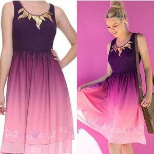 Her Universe Destination Disney Dress Rapunzel Ombre Purple to Pink Medium